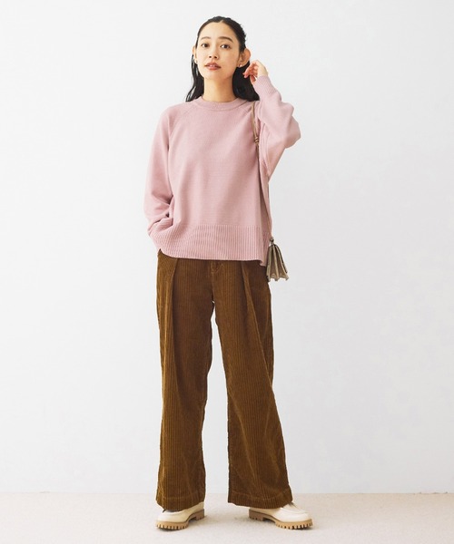 and myera(アンド マイラ)の「and myera 肌ざわりのいいニットセーター(ニット/セーター・レディース・ピンク/グリーン系その他/グレー・L/M/S/LL)」の4枚目の写真