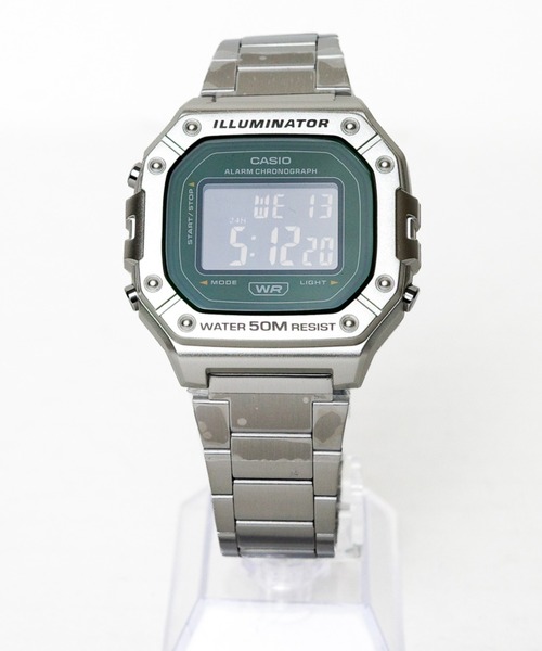 CASIO(カシオ)の「/CASIO(カシオ)/CLASSIC DIGITAL round ROUND& SQUARE FACE(デジタル腕時計・メンズ・シルバー/グリーン・FREE)」の2枚目の写真