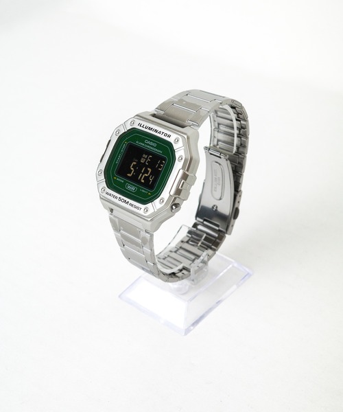 CASIO(カシオ)の「/CASIO(カシオ)/CLASSIC DIGITAL round ROUND& SQUARE FACE(デジタル腕時計・メンズ・シルバー/グリーン・FREE)」の6枚目の写真