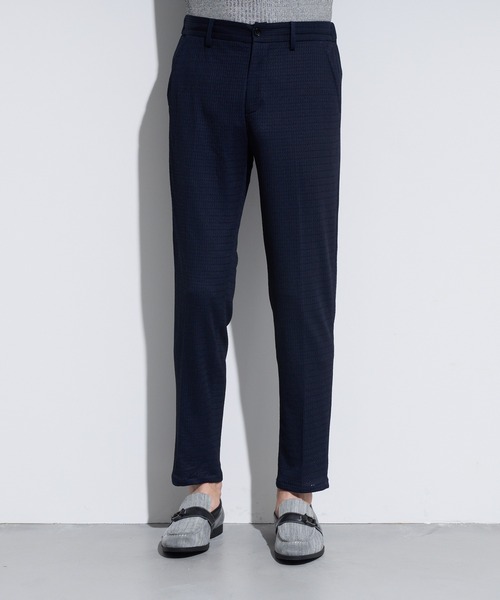 HIDEAWAYS NICOLE（ハイダウェイニコル）の「シアージャガードニットパンツ（スラックス・メンズ・ネイビー/ブラック/ライトグレー・X-LARGE/LARGE/MEDIUM/SMALL）」の16枚目の写真