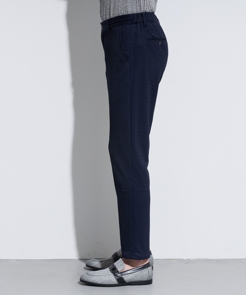 HIDEAWAYS NICOLE（ハイダウェイニコル）の「シアージャガードニットパンツ（スラックス・メンズ・ネイビー/ブラック/ライトグレー・X-LARGE/LARGE/MEDIUM/SMALL）」の7枚目の写真