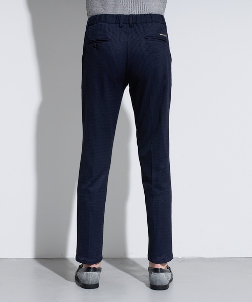 HIDEAWAYS NICOLE（ハイダウェイニコル）の「シアージャガードニットパンツ（スラックス・メンズ・ネイビー/ブラック/ライトグレー・X-LARGE/LARGE/MEDIUM/SMALL）」の8枚目の写真