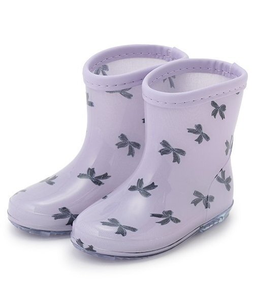 petit main（プティマイン）の「総柄レインブーツ（レインシューズ・キッズ・ライトグリーン/カラフル/ライトピンク/ラベンダー・15cm/19cm/14cm/18cm/17cm/16cm）」の2枚目の写真