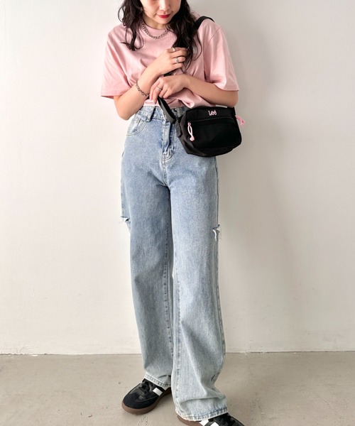 Lee（リー）の「Lee/リー 推し活 ヨコ ショルダーバッグ/メッシュポケット（ショルダーバッグ・レディース・ピンク/パープル/ブルー/シルバー/ブラック・FREE）」の20枚目の写真