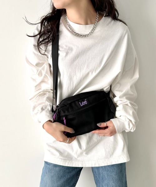 Lee(リー)の「Lee/リー 推し活 ヨコ ショルダーバッグ/メッシュポケット(ショルダーバッグ・レディース・ピンク/パープル/ブルー/シルバー/ブラック・FREE)」の18枚目の写真