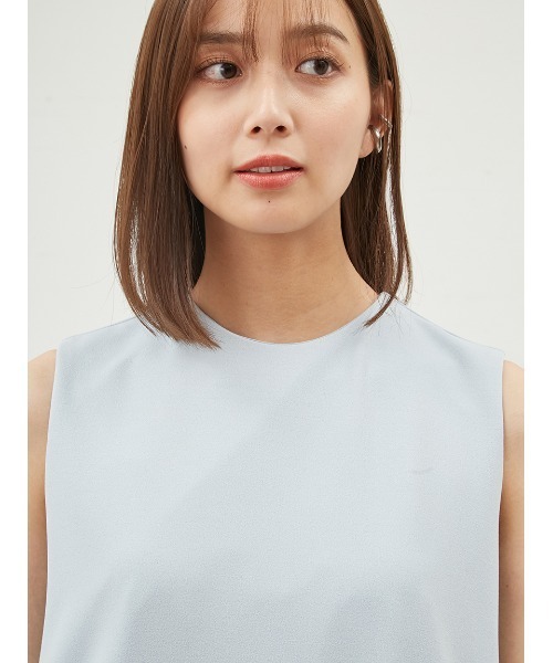 クルーネックウエストステッチストレートカットワンピース セール】クルーネックウエストステッチストレートカット
