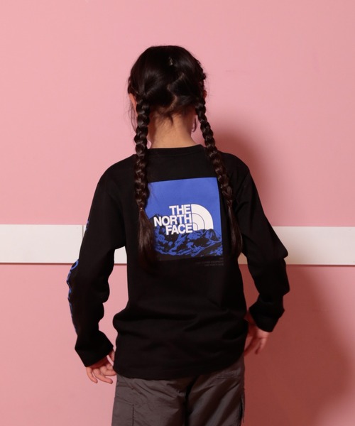 THE NORTH FACE(ザノースフェイス)の「THE NORTH FACE ザ・ノース・フェイス ロングスリーブスリーブグラフィックティー NTJ32537(Tシャツ/カットソー・キッズ・ブラック/ホワイト/ライトブルー/ダークグリーン/ブラック系その他・130cm/140cm/150cm/160cm)」の3枚目の写真