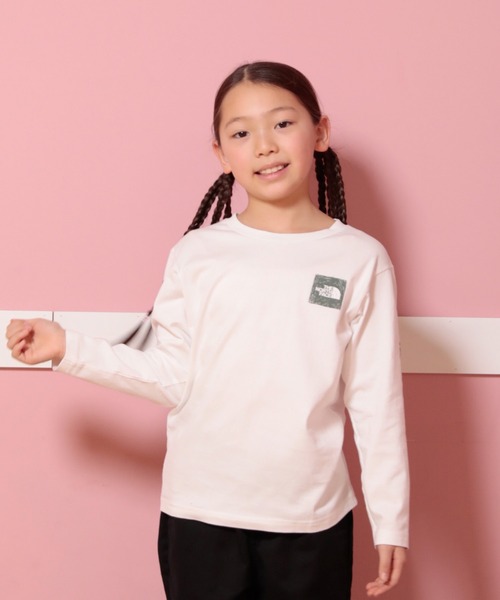 THE NORTH FACE(ザノースフェイス)の「THE NORTH FACE ザ・ノース・フェイス ロングスリーブスリーブグラフィックティー NTJ32537(Tシャツ/カットソー・キッズ・ブラック/ホワイト/ライトブルー/ダークグリーン/ブラック系その他・130cm/140cm/150cm/160cm)」の9枚目の写真