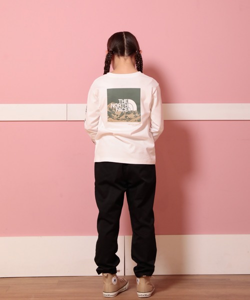 THE NORTH FACE(ザノースフェイス)の「THE NORTH FACE ザ・ノース・フェイス ロングスリーブスリーブグラフィックティー NTJ32537(Tシャツ/カットソー・キッズ・ブラック/ホワイト/ライトブルー/ダークグリーン/ブラック系その他・130cm/140cm/150cm/160cm)」の12枚目の写真