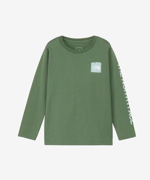THE NORTH FACE(ザノースフェイス)の「THE NORTH FACE ザ・ノース・フェイス ロングスリーブスリーブグラフィックティー NTJ32537(Tシャツ/カットソー・キッズ・ブラック/ホワイト/ライトブルー/ダークグリーン/ブラック系その他・130cm/140cm/150cm/160cm)」の7枚目の写真