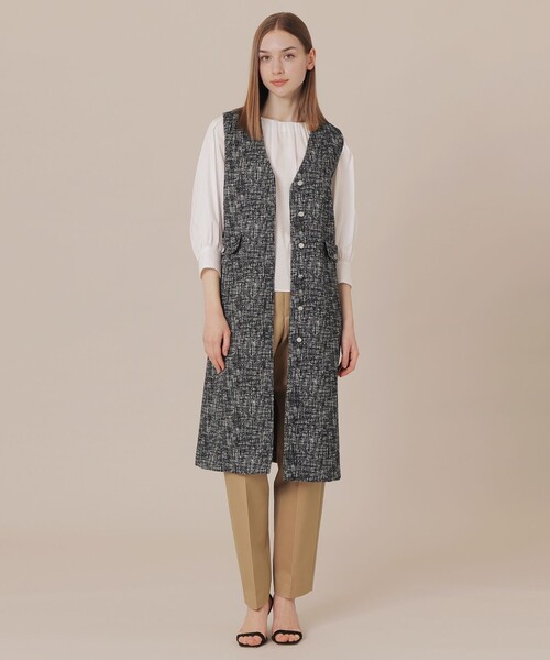 MACKINTOSH LONDON（マッキントッシュ ロンドン）の「ハイブリッドギャバジンテーパードパンツ（その他パンツ・レディース・ネイビー/ベージュ・36/38）」の5枚目の写真