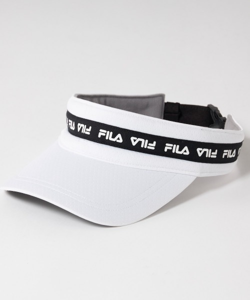 セール】ロゴテープ 軽量サンバイザー（サンバイザー）｜FILA