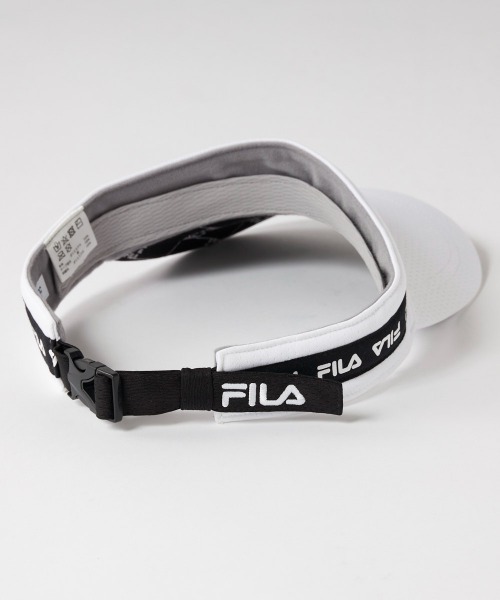 セール】ロゴテープ 軽量サンバイザー（サンバイザー）｜FILA