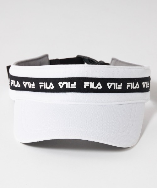 セール】ロゴテープ 軽量サンバイザー（サンバイザー）｜FILA
