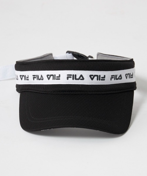 セール】ロゴテープ 軽量サンバイザー（サンバイザー）｜FILA