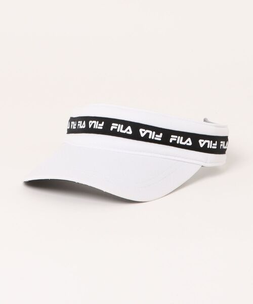 セール】ロゴテープ 軽量サンバイザー（サンバイザー）｜FILA