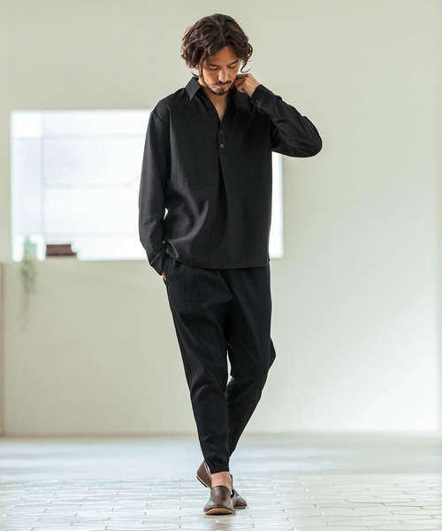 【Magine(マージン)】Skipper & pullover design ms5975- Skipper & Pullover Design Long Sleeve shirts