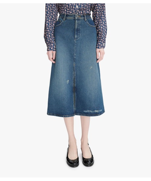 A.P.C.(アーペーセー)の「JUPE GEORGIA(スカート・レディース・ブルー・38/36/34)」の4枚目の写真