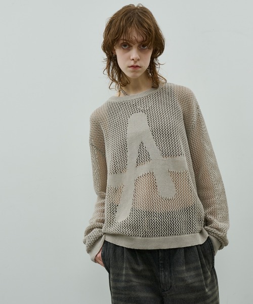 AIVER(アイバー)の「AIVER 綿麻Aメッシュニット(ニット/セーター・メンズ・アッシュグレー/ブラック/ダークグレー・SMALL/MEDIUM/LARGE)」の17枚目の写真