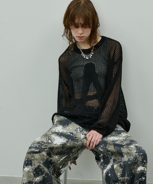 AIVER(アイバー)の「AIVER 綿麻Aメッシュニット(ニット/セーター・メンズ・アッシュグレー/ブラック/ダークグレー・SMALL/MEDIUM/LARGE)」の10枚目の写真