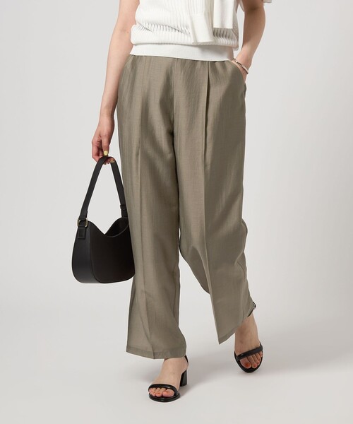 【BCBG MAXAZRIA】上品な透け感が魅力のエアリーシアーパンツ セール】エアリー シアー パンツ（スラックス）｜green label