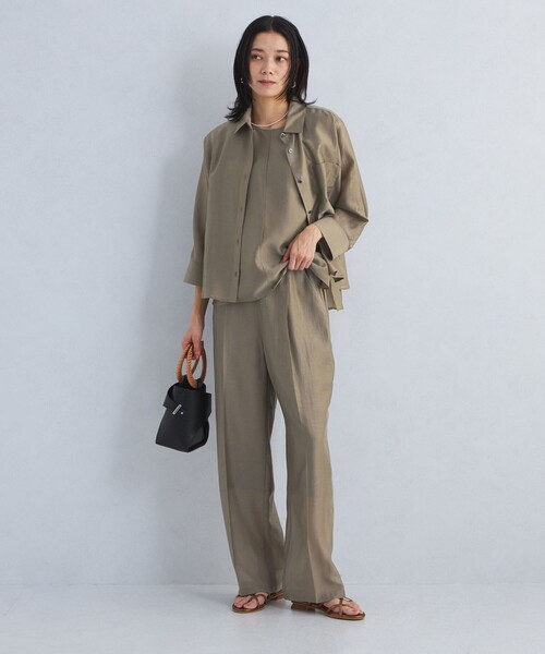 【BCBG MAXAZRIA】上品な透け感が魅力のエアリーシアーパンツ セール】エアリー シアー パンツ（スラックス）｜green label