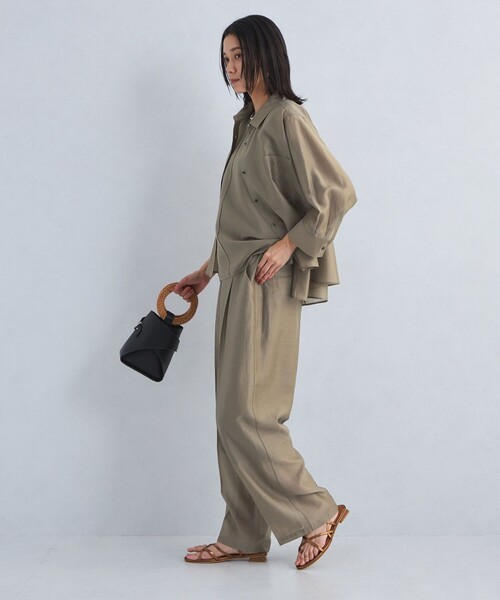 【BCBG MAXAZRIA】上品な透け感が魅力のエアリーシアーパンツ セール】エアリー シアー パンツ（スラックス）｜green label