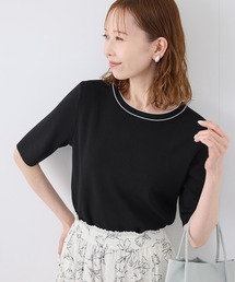 ROPE' PICNIC | 【UVカット・接触冷感・イージーケア】八方映えニット ハーフスリーブニットプルオーバー(ニット/セーター)