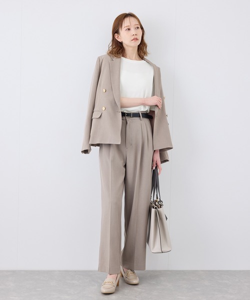 ROPE' PICNIC（ロペピクニック）の「【UVカット・接触冷感・イージーケア】八方映えニット ハーフスリーブサマーニット/新色追加（ニット/セーター・レディース・カーキ/ホワイト系その他6/ホワイト系その他5/オフホワイト/ブラック系その他2/ピンク系その他2/グリーン系その他/ベージュ/ブラウン/サックスブルー/レッド/ブラック・38）」の17枚目の写真