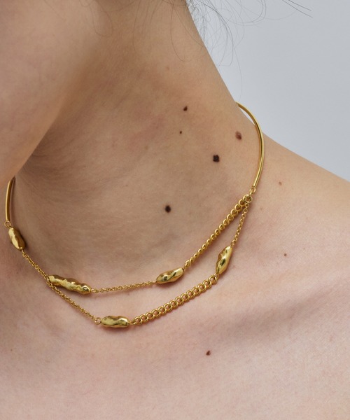 loni（ロニ）の「Nuance Stone Choker（チョーカー・レディース・ゴールド/シルバー・FREE）」の5枚目の写真