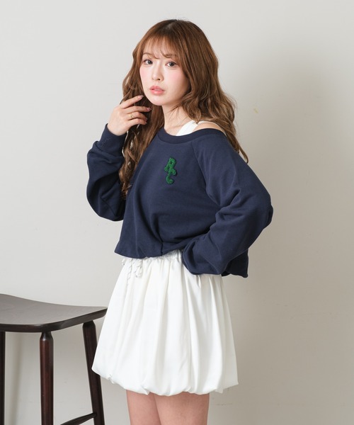 RAY CASSIN（レイカズン）の「ワンショルワッペンスウェットタンクセット（スウェット・レディース・レッド系その他2/ホワイト系その他2/ネイビー・FREE）」の15枚目の写真