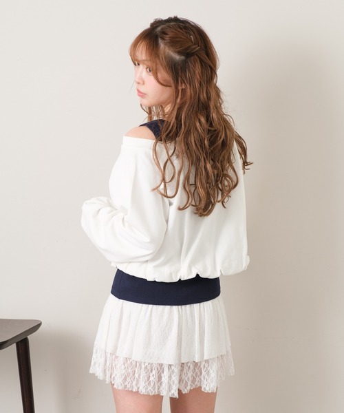 RAY CASSIN（レイカズン）の「ワンショルワッペンスウェットタンクセット（スウェット・レディース・レッド系その他2/ホワイト系その他2/ネイビー・FREE）」の22枚目の写真