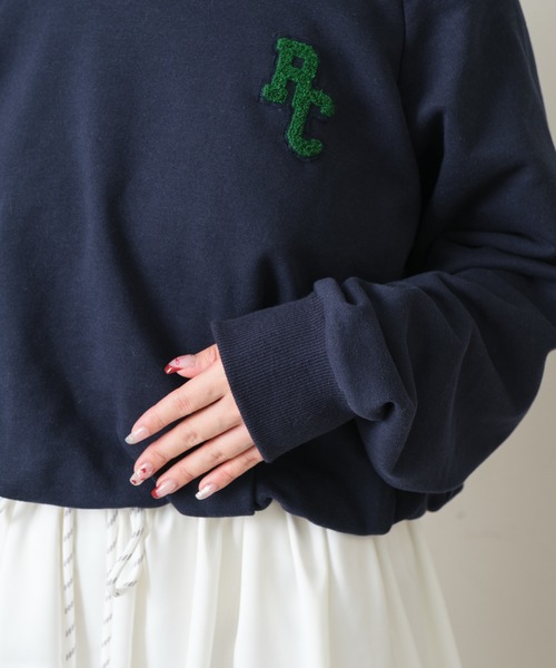 RAY CASSIN（レイカズン）の「ワンショルワッペンスウェットタンクセット（スウェット・レディース・レッド系その他2/ホワイト系その他2/ネイビー・FREE）」の5枚目の写真