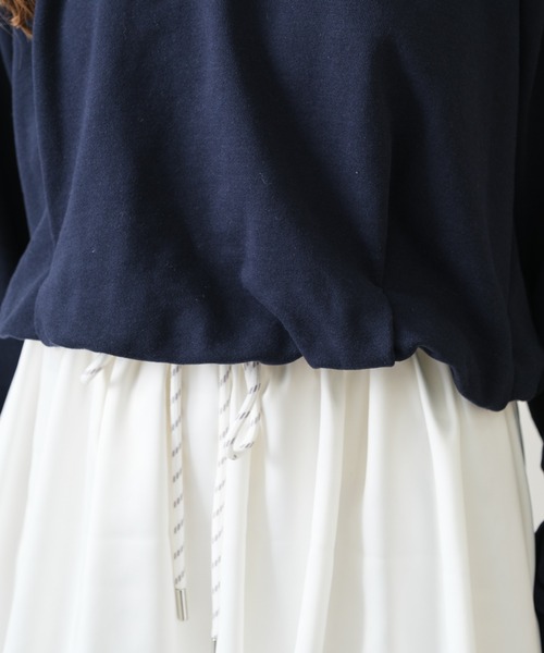 RAY CASSIN（レイカズン）の「ワンショルワッペンスウェットタンクセット（スウェット・レディース・レッド系その他2/ホワイト系その他2/ネイビー・FREE）」の6枚目の写真