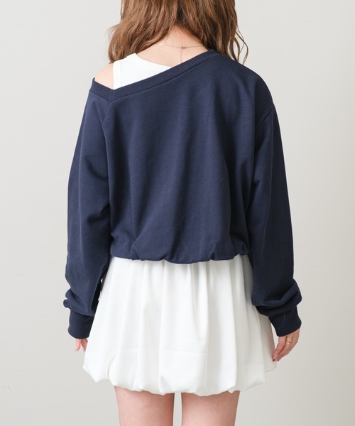 RAY CASSIN（レイカズン）の「ワンショルワッペンスウェットタンクセット（スウェット・レディース・レッド系その他2/ホワイト系その他2/ネイビー・FREE）」の13枚目の写真