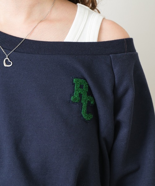 RAY CASSIN（レイカズン）の「ワンショルワッペンスウェットタンクセット（スウェット・レディース・レッド系その他2/ホワイト系その他2/ネイビー・FREE）」の7枚目の写真