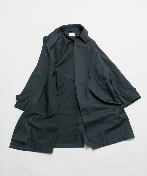 FREAK'S STORE(フリークスストア)の「フェード加工 ステンカラーコート/バルマカーンコート(ステンカラーコート・メンズ・チャコールグレー/ベージュ・LARGE/MEDIUM)」の11枚目の写真