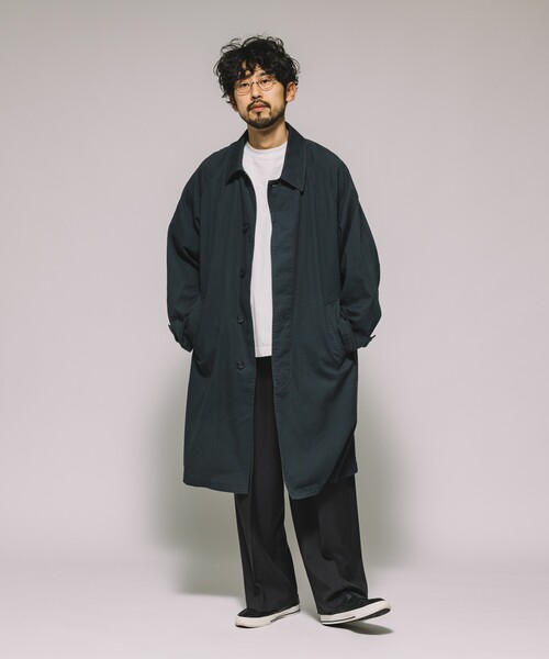 セール】フェード加工 ステンカラーコート/バルマカーンコート（ステン