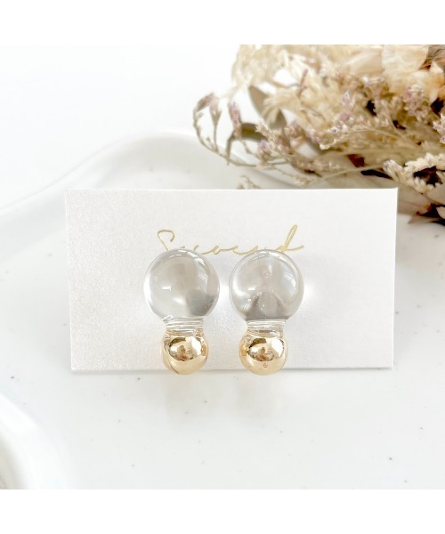 tone(トーン)の「【S.coeuf】【S.coeuf】金属アレルギー対応ピアス フォンダンしゃぼん(MA)(ピアス(両耳用)・レディース・ブラック/その他/シルバー/ゴールド・FREE)」の3枚目の写真