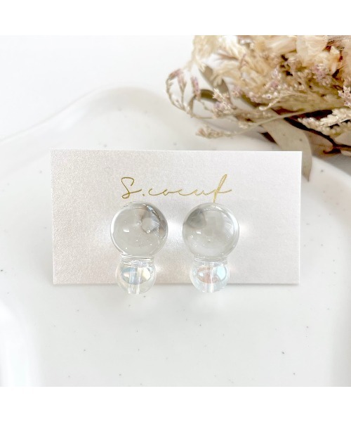 tone(トーン)の「【S.coeuf】【S.coeuf】金属アレルギー対応ピアス フォンダンしゃぼん(MA)(ピアス(両耳用)・レディース・ブラック/その他/シルバー/ゴールド・FREE)」の4枚目の写真