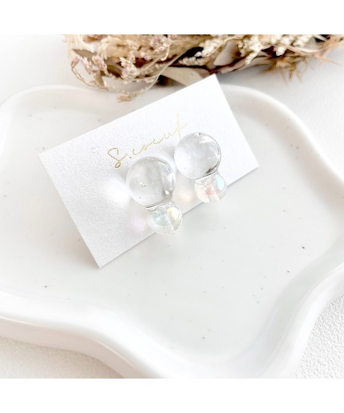 tone(トーン)の「【S.coeuf】【S.coeuf】金属アレルギー対応ピアス フォンダンしゃぼん(MA)(ピアス(両耳用)・レディース・ブラック/その他/シルバー/ゴールド・FREE)」の14枚目の写真