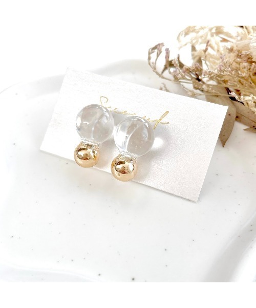 tone(トーン)の「【S.coeuf】【S.coeuf】金属アレルギー対応ピアス フォンダンしゃぼん(MA)(ピアス(両耳用)・レディース・ブラック/その他/シルバー/ゴールド・FREE)」の10枚目の写真