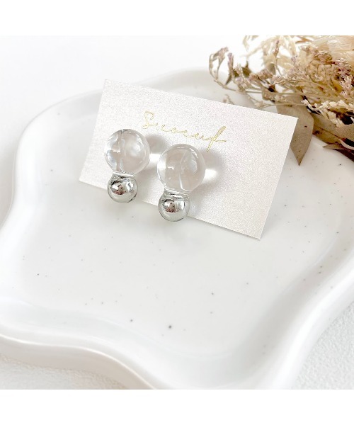 tone(トーン)の「【S.coeuf】【S.coeuf】金属アレルギー対応ピアス フォンダンしゃぼん(MA)(ピアス(両耳用)・レディース・ブラック/その他/シルバー/ゴールド・FREE)」の7枚目の写真