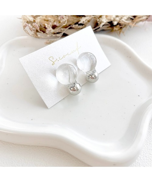 tone(トーン)の「【S.coeuf】【S.coeuf】金属アレルギー対応ピアス フォンダンしゃぼん(MA)(ピアス(両耳用)・レディース・ブラック/その他/シルバー/ゴールド・FREE)」の8枚目の写真
