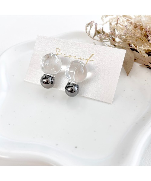tone(トーン)の「【S.coeuf】【S.coeuf】金属アレルギー対応ピアス フォンダンしゃぼん(MA)(ピアス(両耳用)・レディース・ブラック/その他/シルバー/ゴールド・FREE)」の5枚目の写真