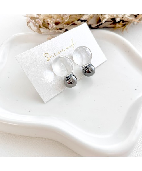 tone(トーン)の「【S.coeuf】【S.coeuf】金属アレルギー対応ピアス フォンダンしゃぼん(MA)(ピアス(両耳用)・レディース・ブラック/その他/シルバー/ゴールド・FREE)」の6枚目の写真
