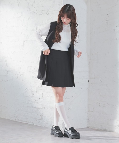 Honeys(ハニーズ)の「【ハニさら・接触冷感・抗菌防臭】脇ベルトベスト(ベスト・レディース・ベージュ/ブラック/杢グレー・L/LL/M/S/3L)」の6枚目の写真