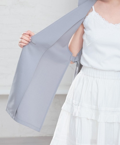 Honeys(ハニーズ)の「【ハニさら・接触冷感・抗菌防臭】脇ベルトベスト(ベスト・レディース・ベージュ/ブラック/杢グレー・L/LL/M/S/3L)」の12枚目の写真