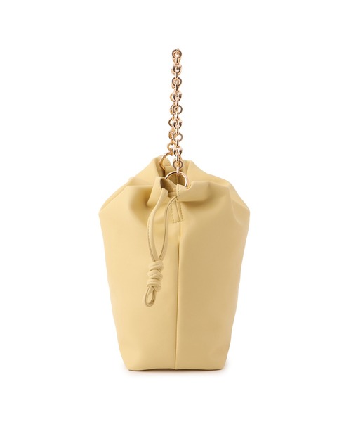 VIS（ビス）の「チェーンハンドル2WAY巾着バッグ（ハンドバッグ・レディース・ブラック/オフホワイト/イエロー系その他2・FREE）」の7枚目の写真