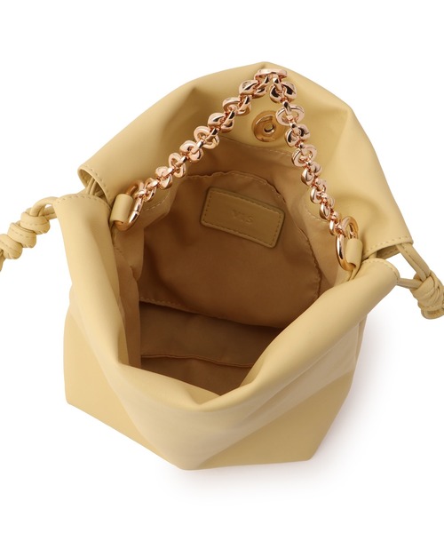 VIS（ビス）の「チェーンハンドル2WAY巾着バッグ（ハンドバッグ・レディース・ブラック/オフホワイト/イエロー系その他2・FREE）」の15枚目の写真